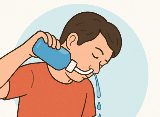 How to Drain Residual Nasal Wash Water After Nasal Irrigation