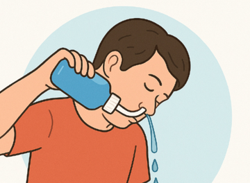 How to Drain Residual Nasal Wash Water After Nasal Irrigation