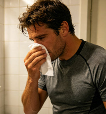 Can the area be washed with normal saline after exercise?
