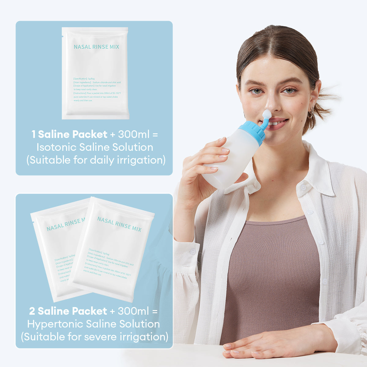 saline mix for neti pot Neti Pot Squeeze Bottle|Nasal Cleansing Bottle-DeepCozy