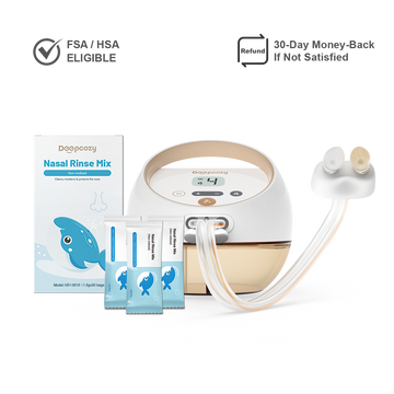 DeepCozy Electric Nasal Irrigator with 90-Pack 1.8g Saline Packets